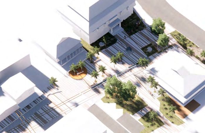Axonometric of the civic centre and square